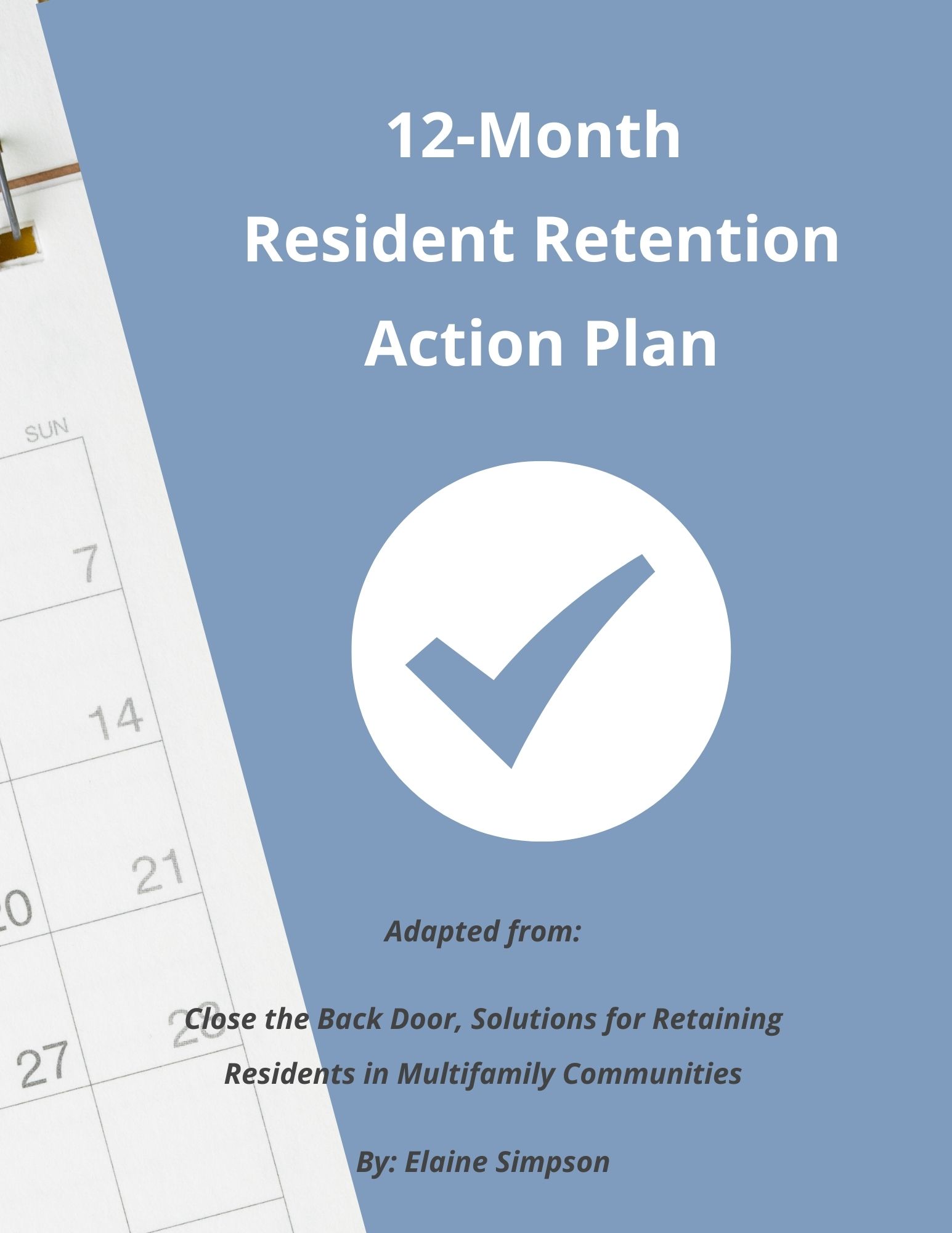 12 Month Resident Retention Action Plan Graphic