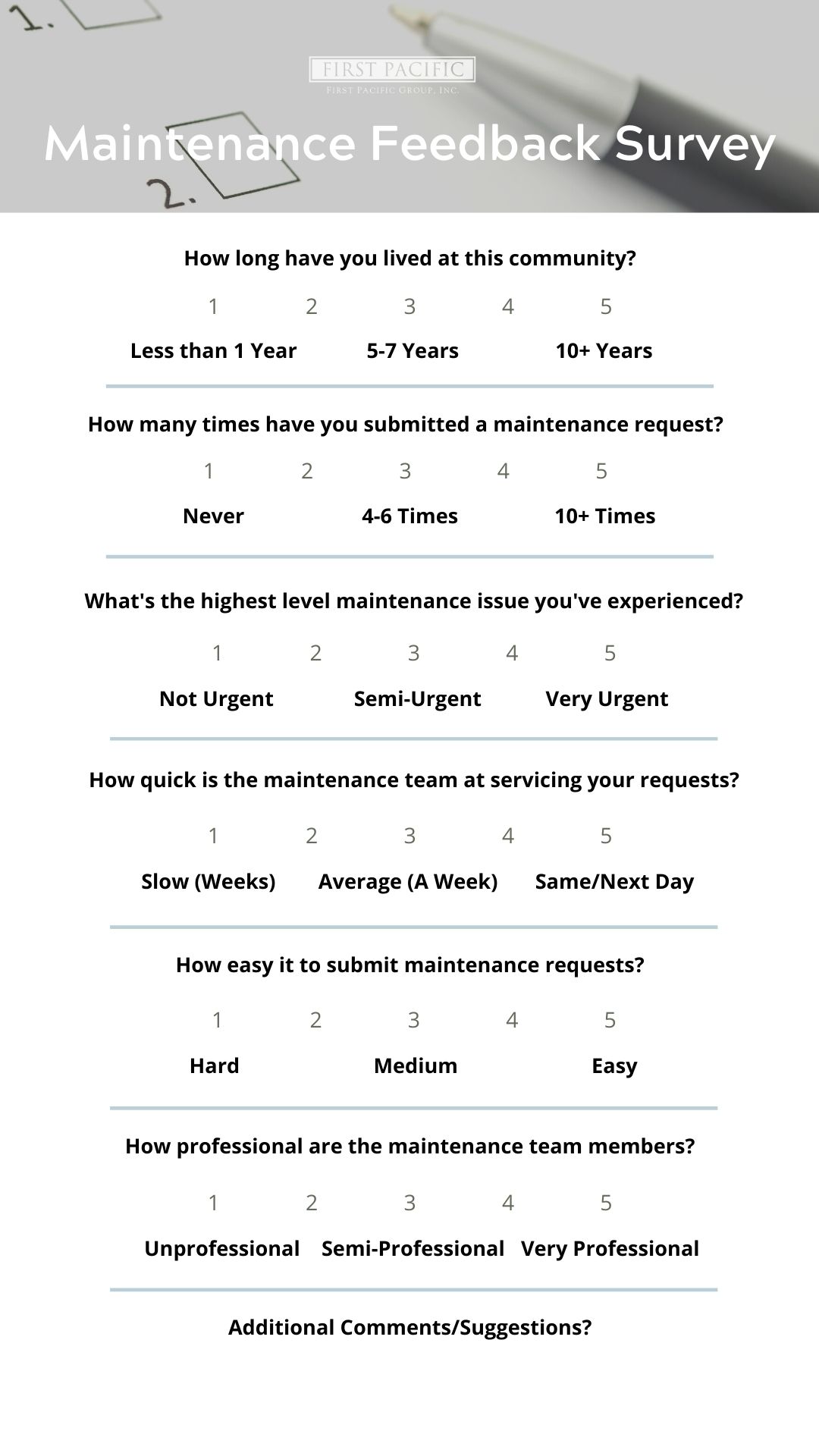 MaintenanceFeedbackSurvey